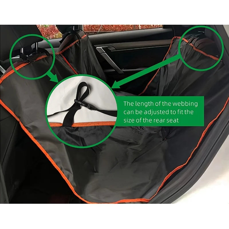 Pet Car Seat Cover – Waterproof Backseat Cushion for Dogs & Cats